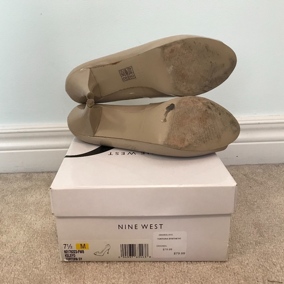 Nine West Kelsyo Peep Toe Heels, Nude, 7.5M - Picture 6 of 6